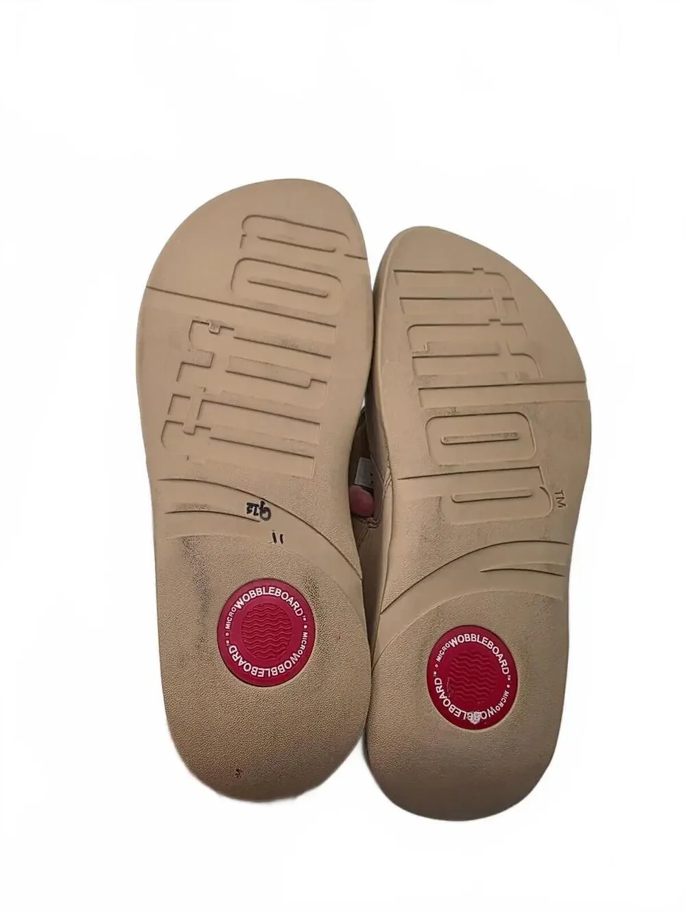 FitFlop Womens Walkstar Sandals Wedge Sole Size 10 Comfort Cushioned Tan Beige
